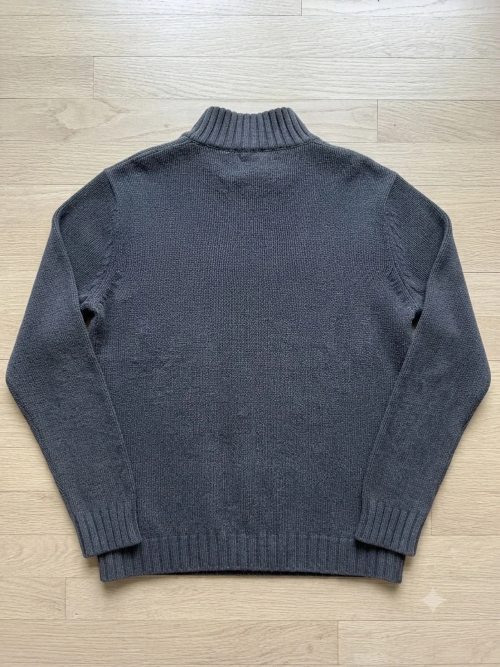 Polo Jeans Co Ralph Lauren Gray 1/2 Zip Mock Neck Cotton Knit Sweater XL